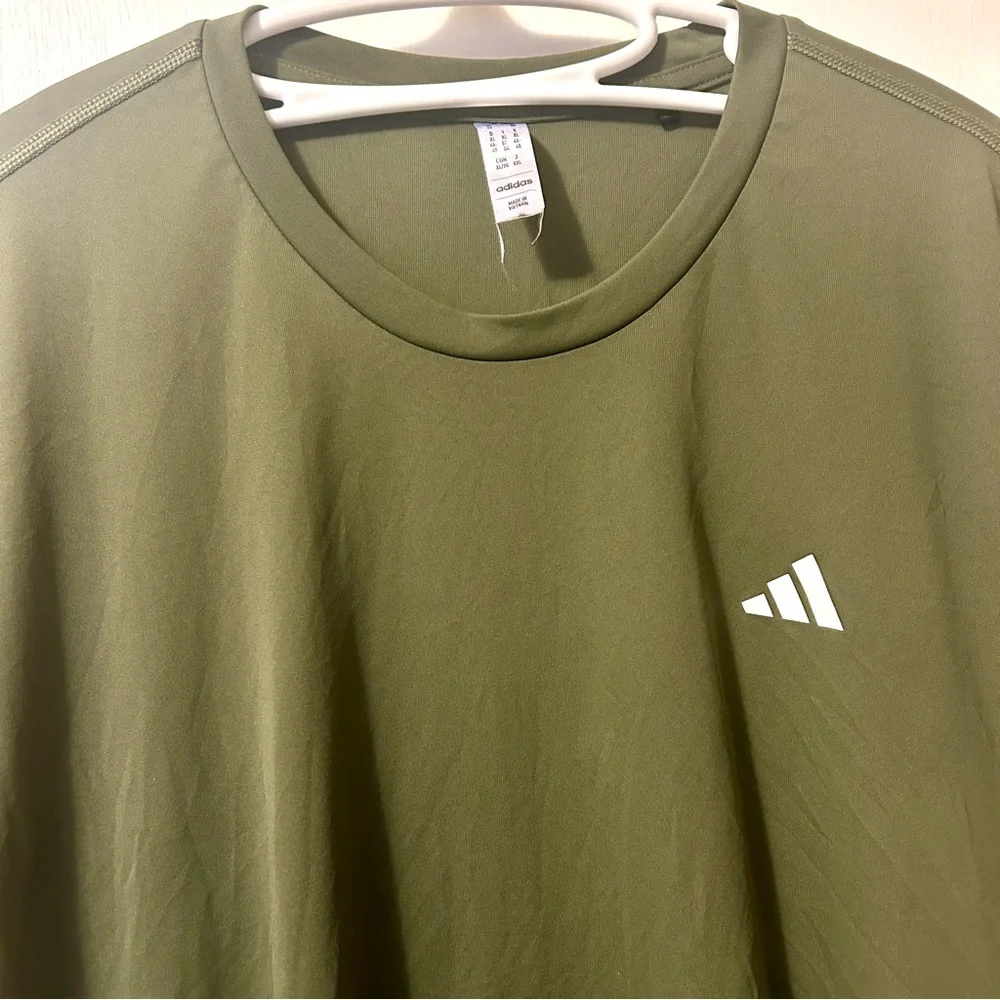 Adidas Own The Run Tee Shirt Olive Green Men's X Large